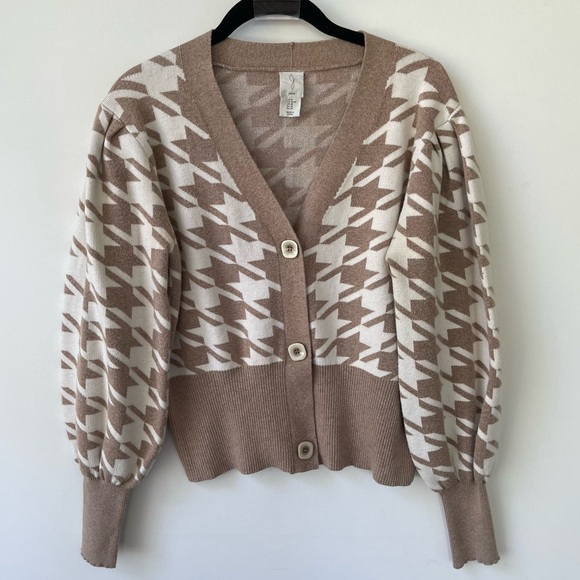 Joie Sweaters - Joie Houndstooth Button Front Cardigan size medium